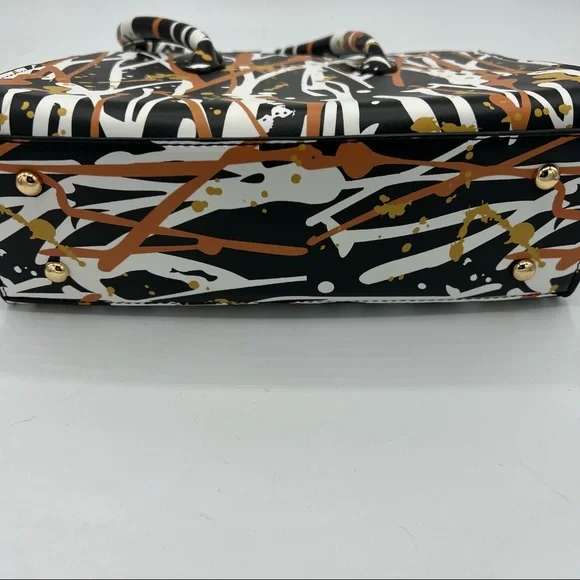 Splattered Paint Design Mini Bag Satchel Purse - Picture 5 of 6